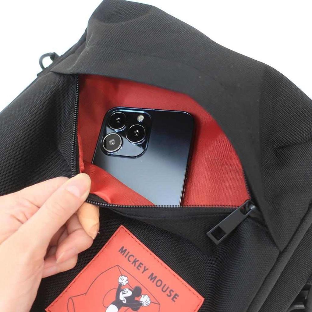 Marimo Craft Disney CATCH ME Series Shoulder Bag, Red, Mickey Mouse, Approx. W200 x H200 x D100mm, MIC-013