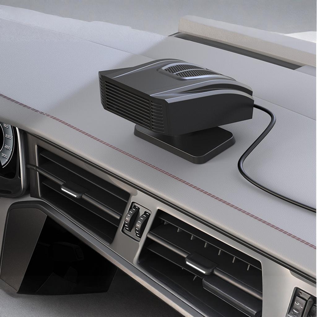 Car Heater, 12V 200W Portable Heater Fan for Auto, 360° Rotatable Windshield Defroster, Fast Heating and Fan Plug in Lighter Heater for All Cars