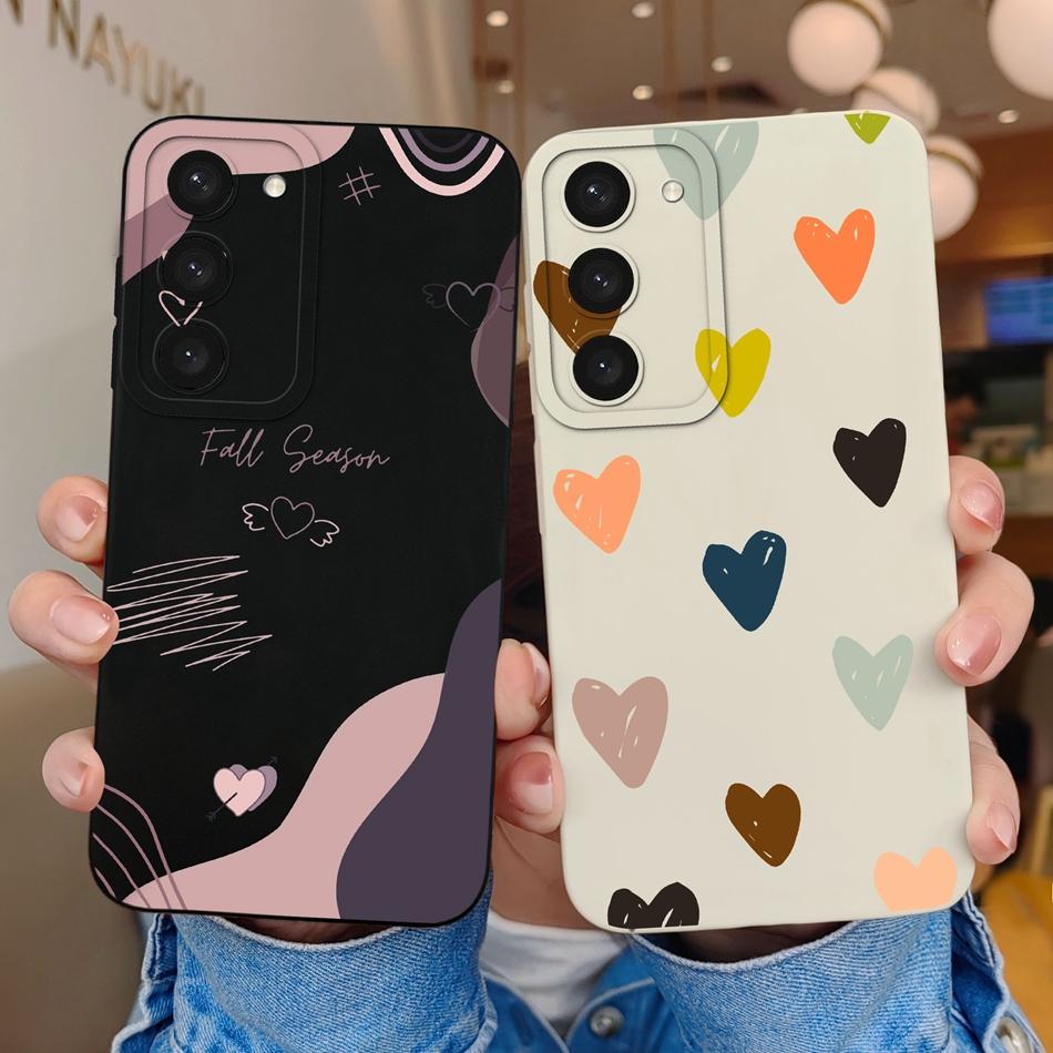 For Samsung S23 Ultra Plus FE Phone Cases Fashion Camera Protection Original Soft Liquid Silicone Cover For Samsung S 23 Shell