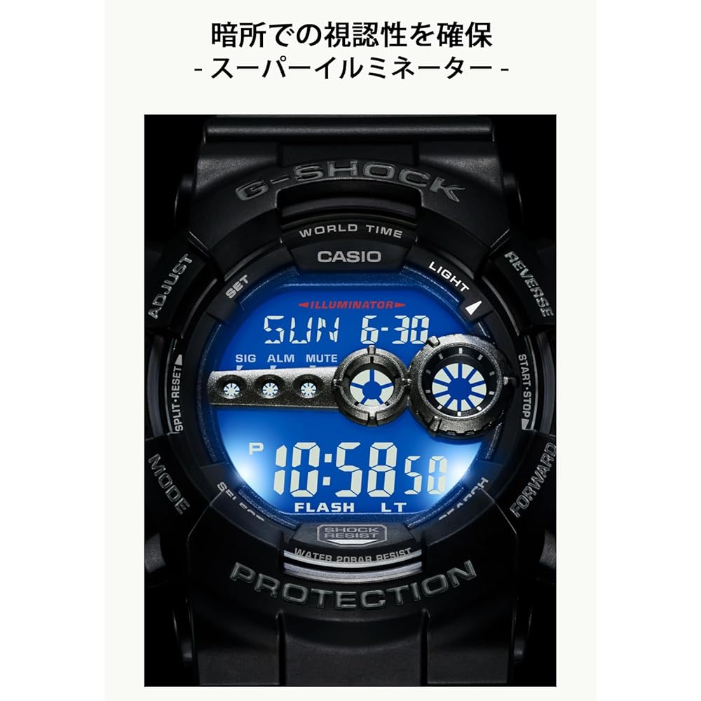 Casio G-Shock GD-100-1BJF Herrenuhr, Schwarz (Offizielles japanisches Produkt)