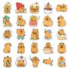 50 Cute Capybara Animal Stickers for Scrapbooks, Suitcases, Wardrobes, and Guitars
