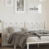 VidaXL White Metal Headboard 180 Cm, Headboard, Metal Headboard,, Headboard for Double Bed, White Headboard 376213