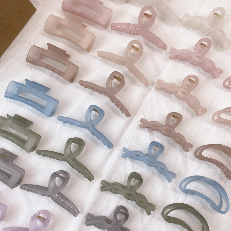 Oversized pastel matte hair clip, matte hair pin, and updo hair pin 4 Big Size Crescent