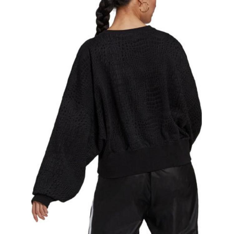 Adidas Originals Sweatshirts Women's Black Crew Neck Moderate Regular H20431
