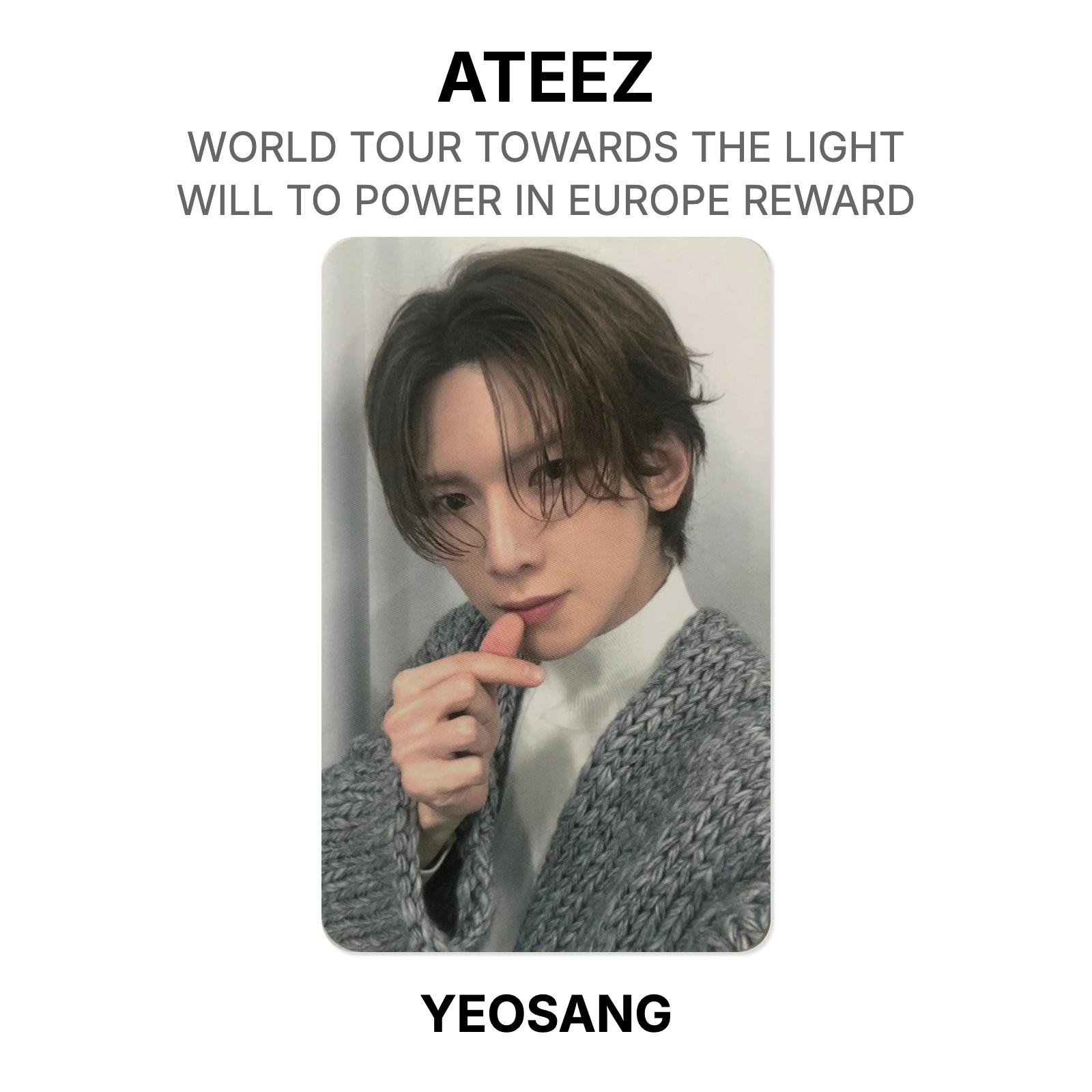 ATEEZ WORLD TOUR TOWARDS THE LIGHT : WILL TO POWER IN EUROPE REWARD Official Photocard YEOSANG
