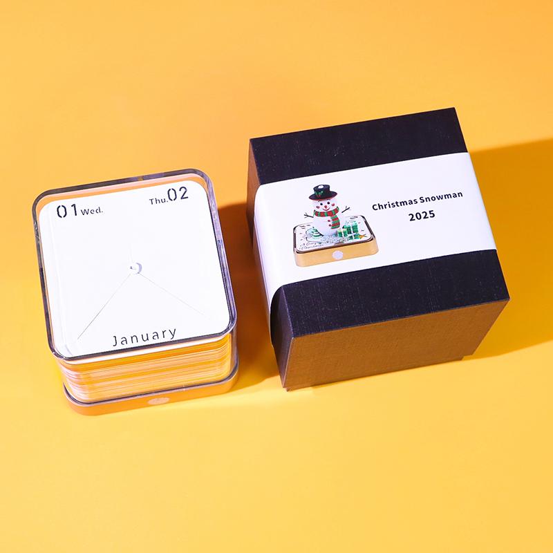Time Piece Kalender 2026 Schreibtischkalender mit LED-Licht 3D Abreißkalender Papierschnitzkunst Notizblock Geschenk Weihnachten