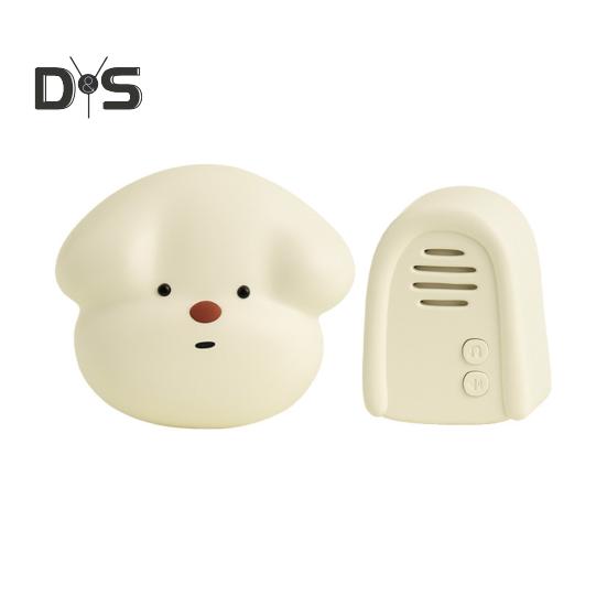 

Беспроводной дверной звонок с приемником в виде мультяшного щенка, 50 м, регулируемая громкость, приветственный дверной звонок, автономный дверной звонок для дома и офиса