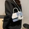 Women PU Leather Shoulder Bag Stylish Crossbody Bag Patchwork Handbag Stylish Top Handle Bag with Detachable & Adjustable Shoulder Strap for Commuting