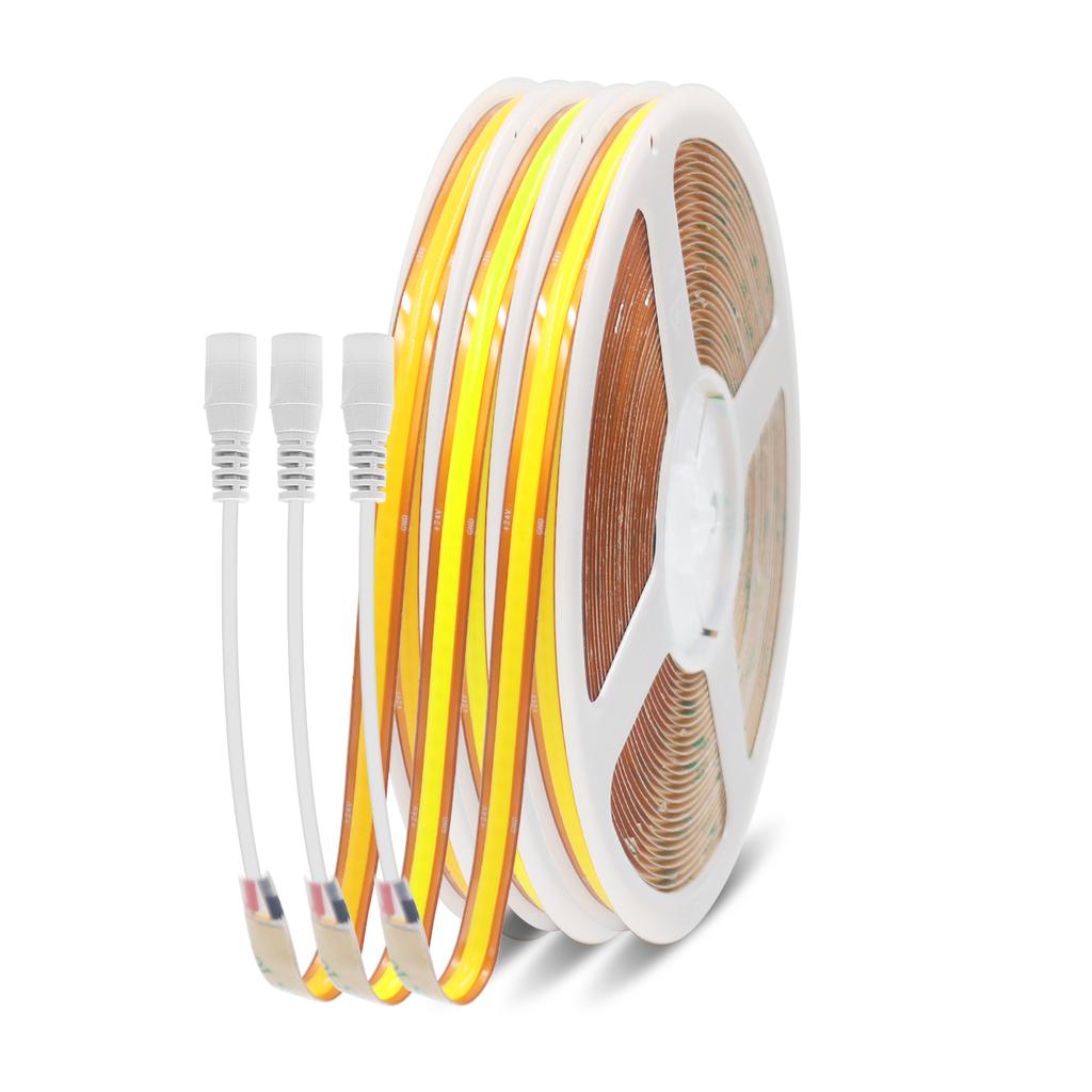 Cut Freely COB LED Strip Light 24V Super Bright 720 LEDs/m Flexible Tape 8MM PCB High Density Linear Lighting Warm Natural White