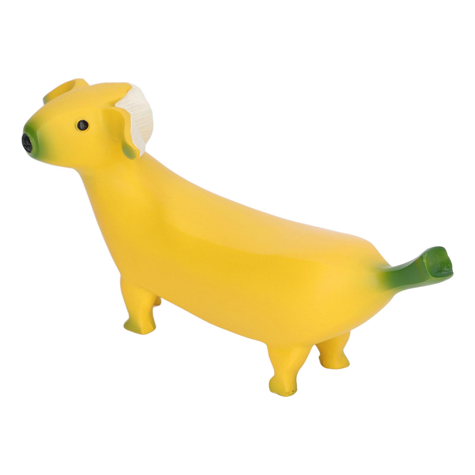 

Banana Dog Sculpture Resin Funny Lovely Lightweight Banana Dog Art Decoration for Home Desktop L 20x9cm 7.9x3.5in L 120x60x0.3cm / 47.2x23.6x0.1in