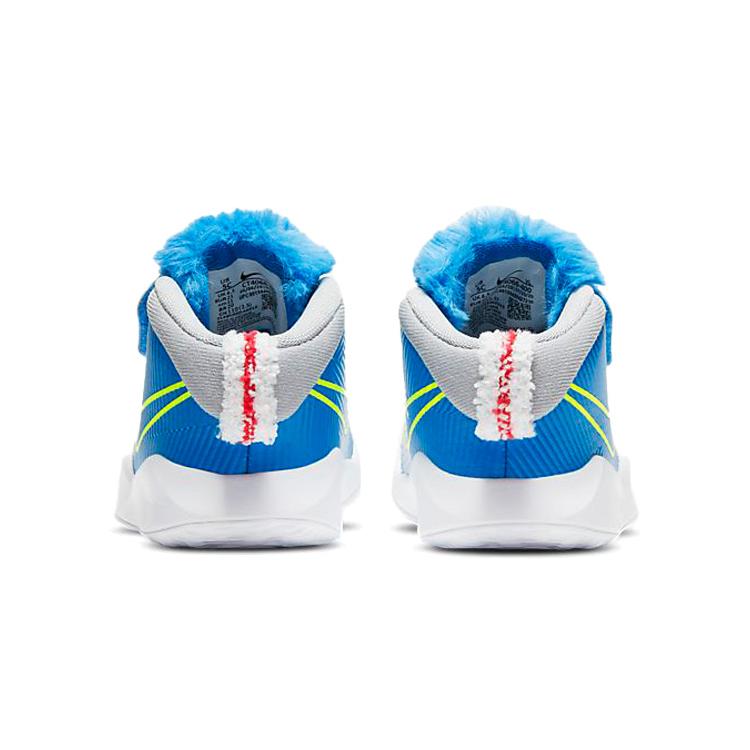 Nike Team Hustle D 9 Lil Slip Resistant Cushioning Abrasion Resistant Breathable Low top Toddler Shoes Blue White Baby CT4066-400