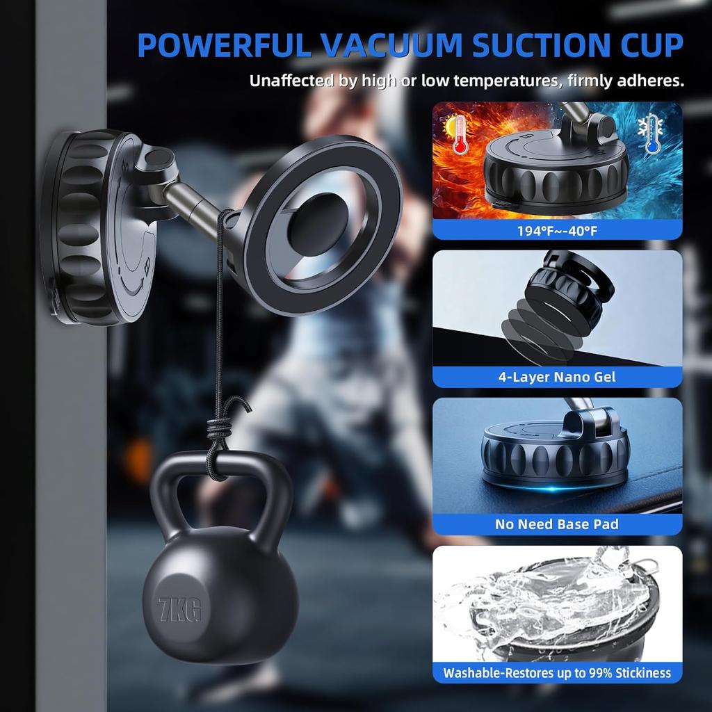 Vacuum Magnet Phone Bracket Multi-angles Adjustment Strong Magnetic Suck Design Foldable Car Holder For iphone Navigation Stand