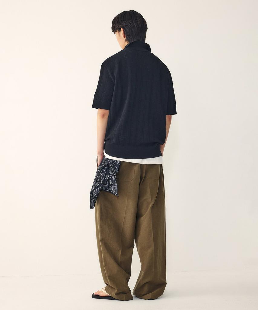 STUDIO TOMBOY [Men] Shirt Collar Knit Pullover_Black 9156252210