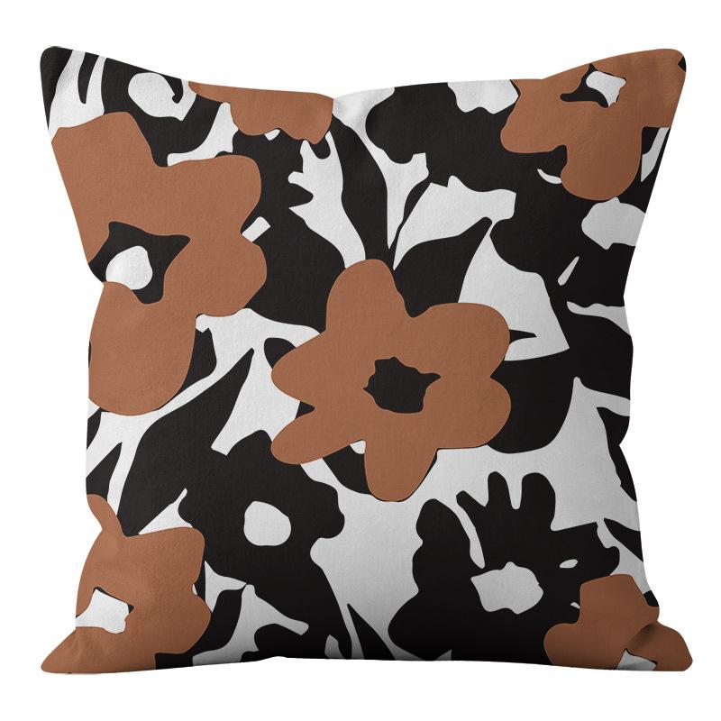 Kreativer abstrakter quadratischer Kissenbezug, Autosofa, Bürostuhl, weicher Plüschkissenbezug, minimalistisches Wohndekorationsaccessoire