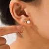 18K Gold Plated Stainless Steel Stud Earring Set - Trendy, Light Luxury Jewelry for Women