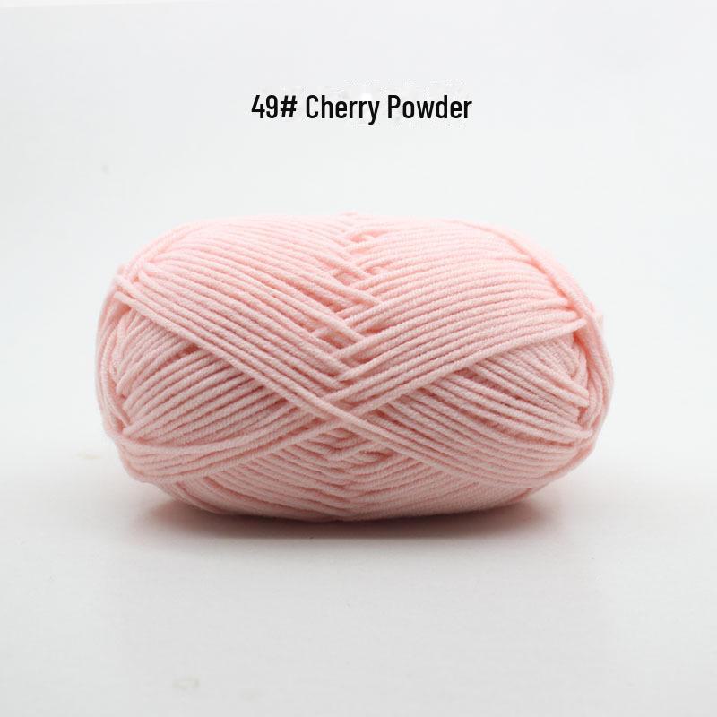 Fir de Bumbac Pieptănat cu 4 Fire pentru Căciulă și Fular Tricotate Manual pentru Bebeluși