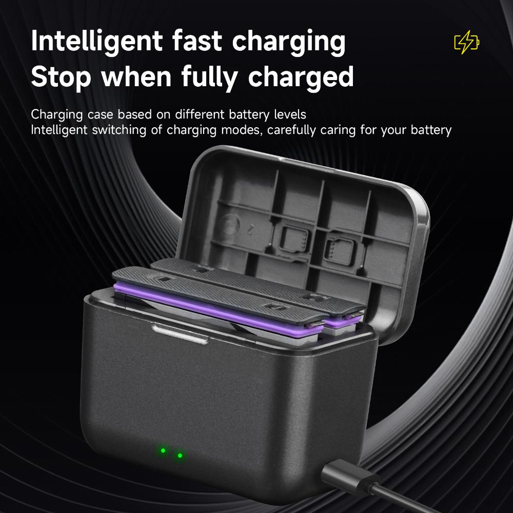 2850mAh Hohe Kapazität Für Insta360 X5 Kameraakku+2-Slot LED tragbares Schnellladegerät Für Insta 360X5 Actionkamera Zubehör