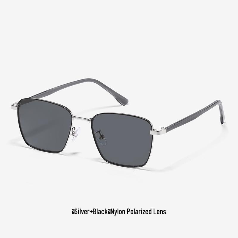 Unisex Nylon Polarized Retro Square Sunglasses - UV Protection for Driving