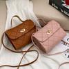 Diamond Striped Small Square Bag Korean Style Handbag Women