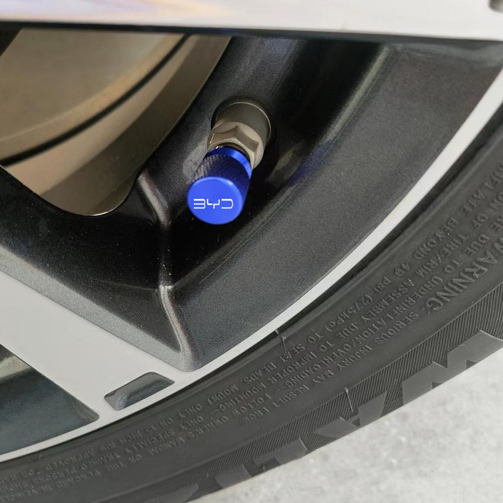 4 Stück Auto Rad Reifen Ventilkappen Reifenventil Schaftabdeckung Staubdicht Wasserdicht für BYD Shark 6 Qin Plusdmi Atto 3 Han EV Dolphin Yuan Plus