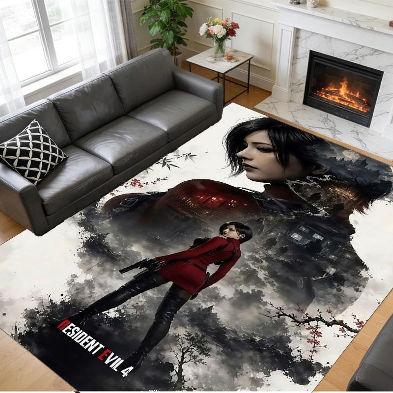 Crystal Velvet Rug Soft Non Slip Indoor Floor Mat Home DecorResident Evil