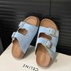 2025 Women Flat Casual Slippers Ladies' Casual Simple Hasp Flat Base Slippers Large Size Comfortable Non-slip Women Slippers