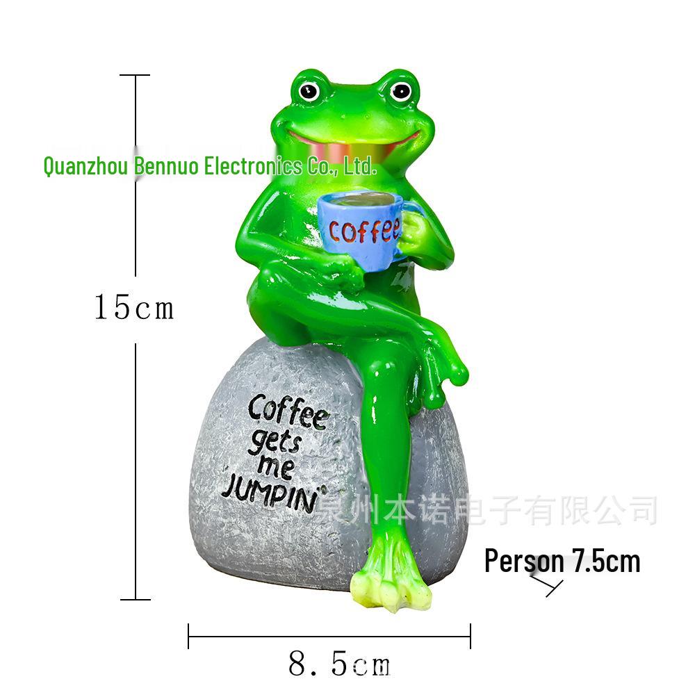 Adorable Frog Garden Statue - Outdoor Resin Lawn Ornament Decoration