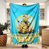 Minions Print Blanket - Soft & Comfortable, for Bedroom, Travel, Sofa, Home Decoration - Birthday Christmas Gift for Friend