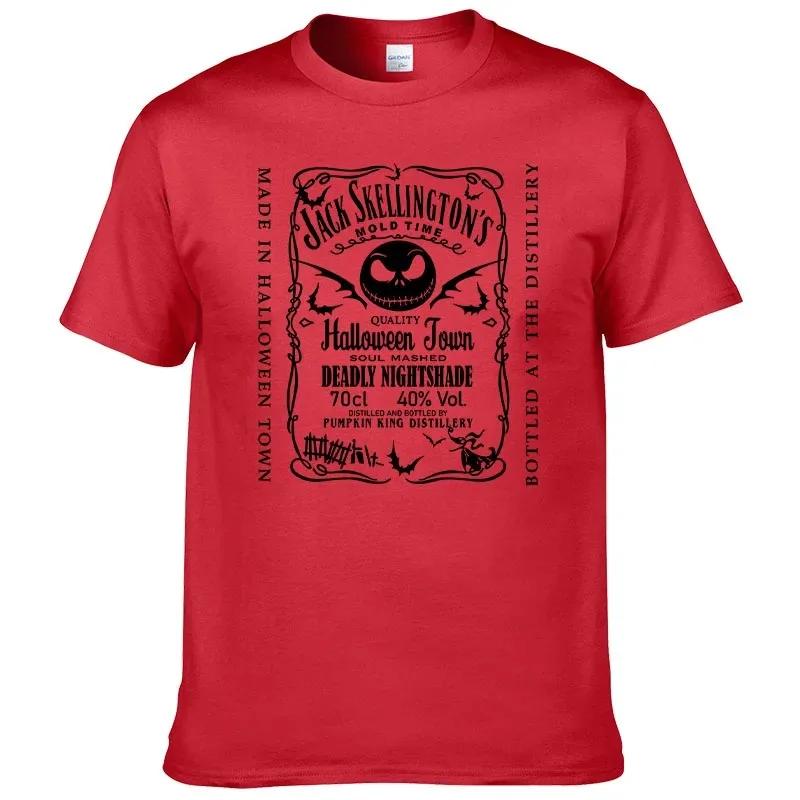 Nightmare T-shirt Before Christmas Vyriškas grynos medvilnės T-shirt Jack Skellington veido T-shirt Street Casual Mada Didelis viršus T-shirt'ai Vyriški