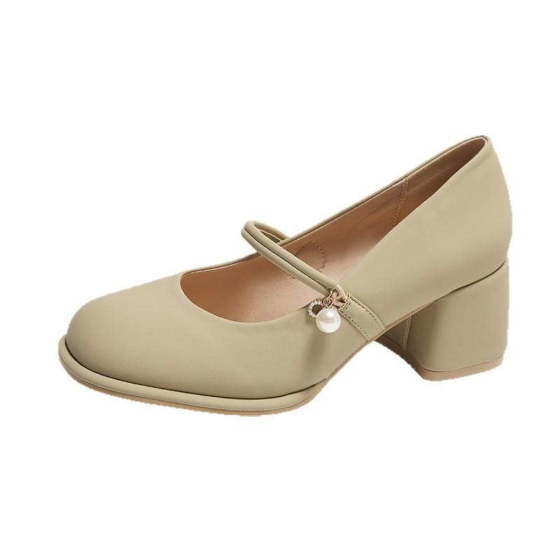 Summer women's shoes new Mary Jane shoes high heels versatile cheongsam light mouth single shoes