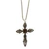 Dark rhinestone cross pendant sweater chain retro sweet cool style personality hip hop street men's and women's necklace collarbone chain