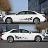2pcs/lot 2Sides Door Vinyl Car Sticker Art Design Floral Pattern Stylish Decoration Modified Rose Flower Vine Car Decal Stickers
