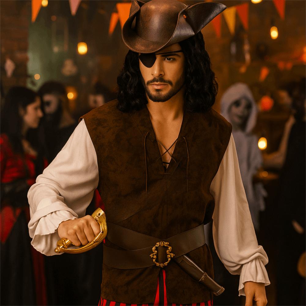 Trojrohý klobouk kapitána Tricorn Vintage Maškarní párty Cosplay klobouk Fotografická rekvizita