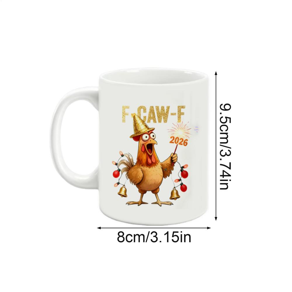 Christmas Mugs Chick Pattern Cartoon Cup Ceramic Christmas Coffee Cup For Men Youth Child Friend Mom Lady Kitchen Holiday