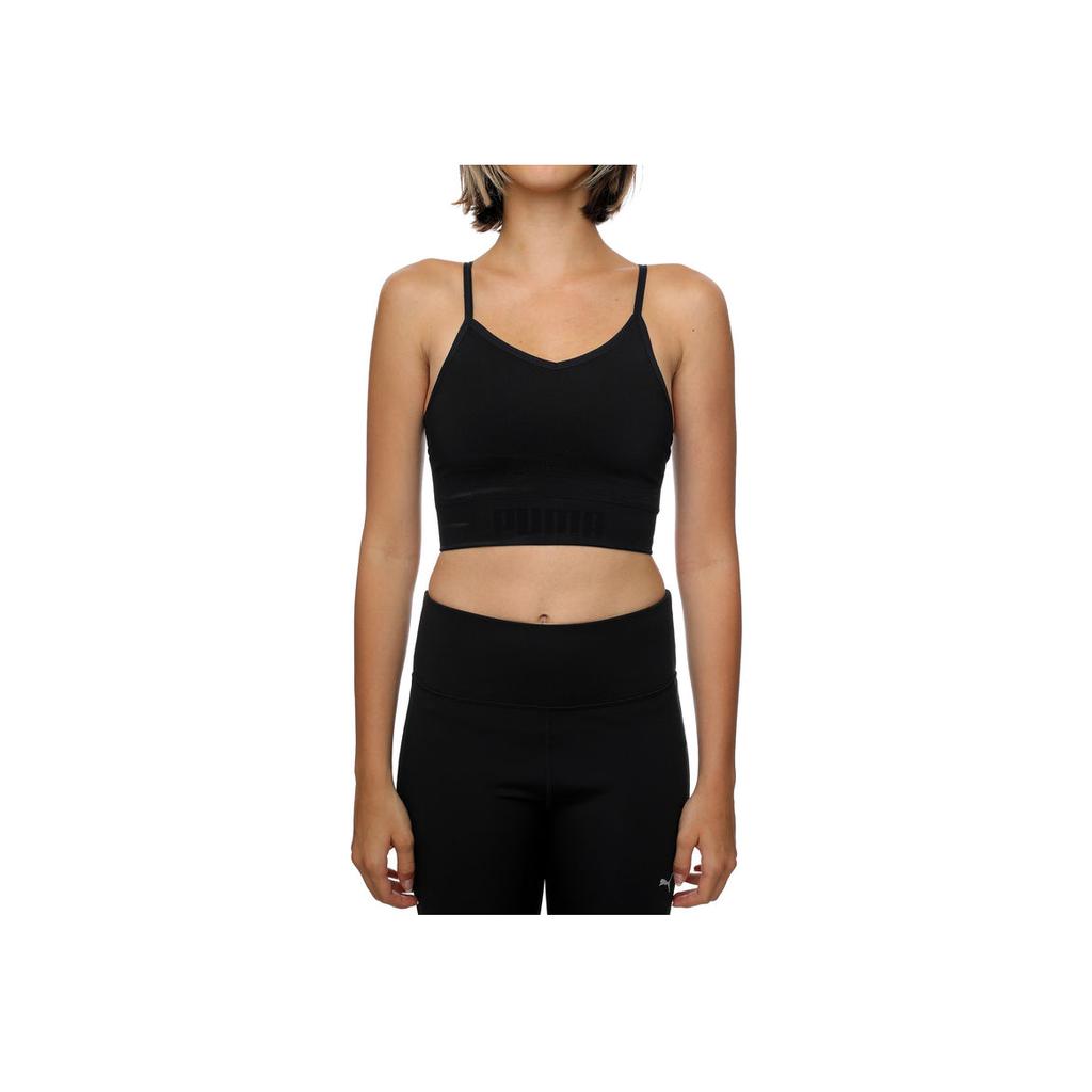 Puma Solid Low Support Yoga Training Sports Bra Women Underwear Black 848083-01