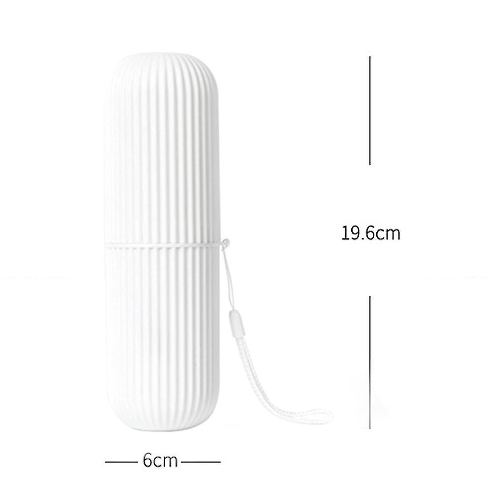 Travel Portable Toothbrush Box Toothpaste Holder Cup Bathroom Products (White)