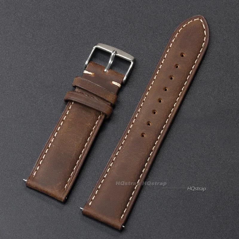 Watch Band Genuine Leather Straps 14 16mm 18mm 20mm 22mm 24mm Watch Accessories High Quality Leather Watch Belt Strap Watchbands
