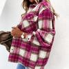 Plaid Women Shirt Autumn Loose Long Sleeve Single Breasted Pocket Female Retro Casual Lady Chemise