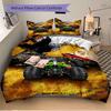 3pcs Monster Truck Series Home Bedding Set-Universal Three-Piece Suit for Bedroom, Guest Room, Living Room, Hotel-Perfect Gift for Fans, Tra