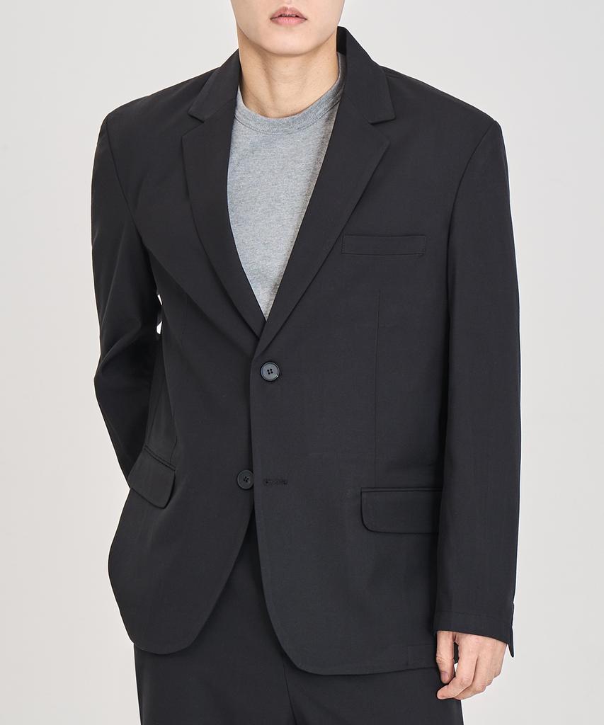 Prairie [All Season] Wool Blended Blazer (Black)