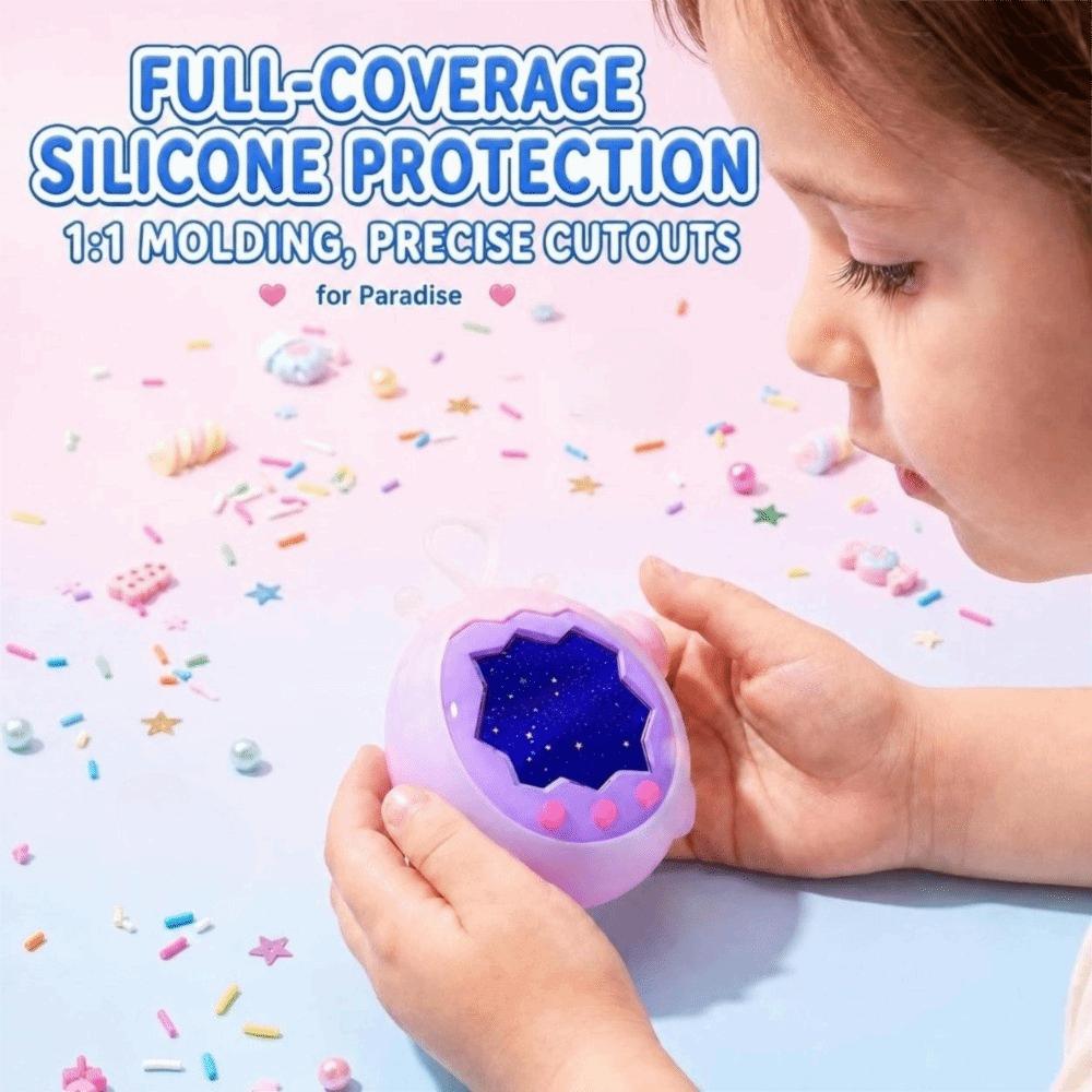 Portable Soft Shell with Knob Cap Protector Cover for Tamagotchi Paradise Electronic Pets Game Toys