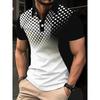 Neue Herrenbekleidung Sommer Kurzarm 3D Digitaldruck Kragen Golf Poloshirt Herren Freizeit Oberteile Polo
