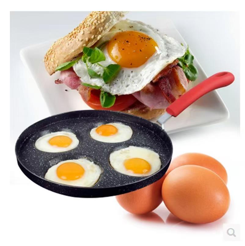 Non-Stick Smiley Face Egg & Waffle Pan - Seven-Hole Cartoon Aluminum Frying Pan