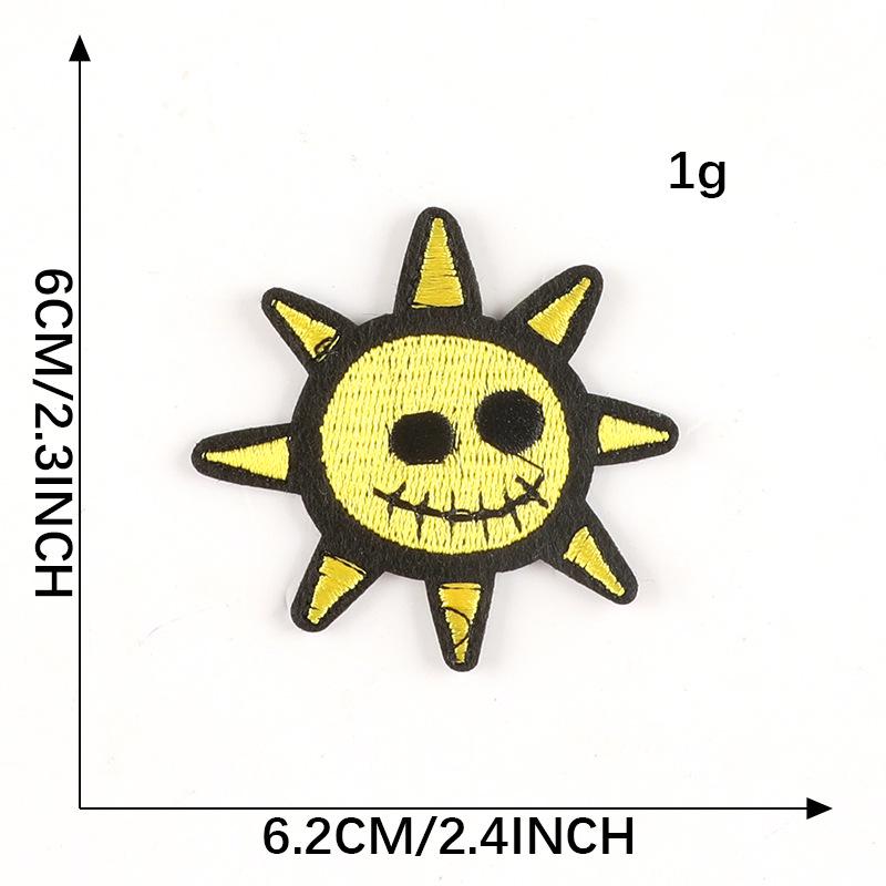 Totenkopf Geist Stickerei Aufkleber Patch: Bekleidungs- & Schuhzubehör