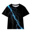 Source manufacturer, new children's clothing, lightning series children's short-sleeved T-shirt 3D printed short-sleeved T-shirt short-sleeved