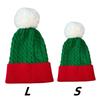 1PC/2PCS Fluffy Balls Christmas Knitted Hat Winter Beanie Santa Hat 2026 New Year Party Kids Gift Navidad Noel Xmas Decoration