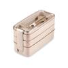Wheat Straw Bento Box: Portable 3-Layer Sealed Meal Container with Compartments for Office or Student Lunches