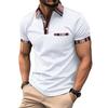Herren neues Brust-Fake-Tasche Farbe passend Knopf lässig vielseitig T-Shirt POLO-Shirt