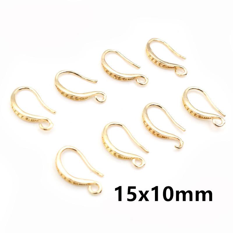 20pcs Craft Brass Small Earring Hooks Wire 4 Styles French Lever Earrings Hooks DIY Jewelry Making Accessories Findings