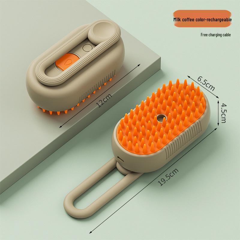Pet Spray Massage & Steam Comb for Cats & Dogs - Removes Floating Hair Without Bathing